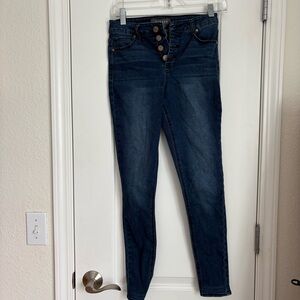 Harper Heritage Women’s 5 Button Fly Dark Wash Skinny Jeans - 26